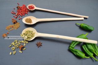 Wooden tasting spoon