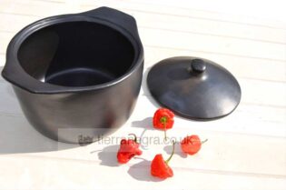 Black Ceramic Stock Pot